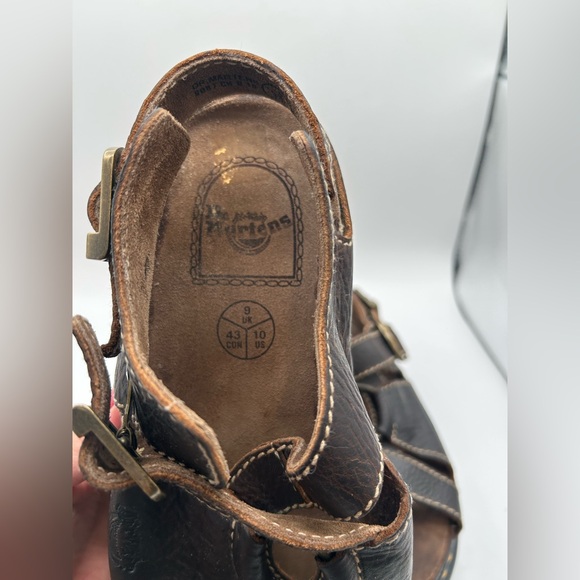 MIE Vintage Dr Martens Sandals Chunky Fisherman Platform Brown 90s Y2K 9067 RARE - Picture 10 of 14